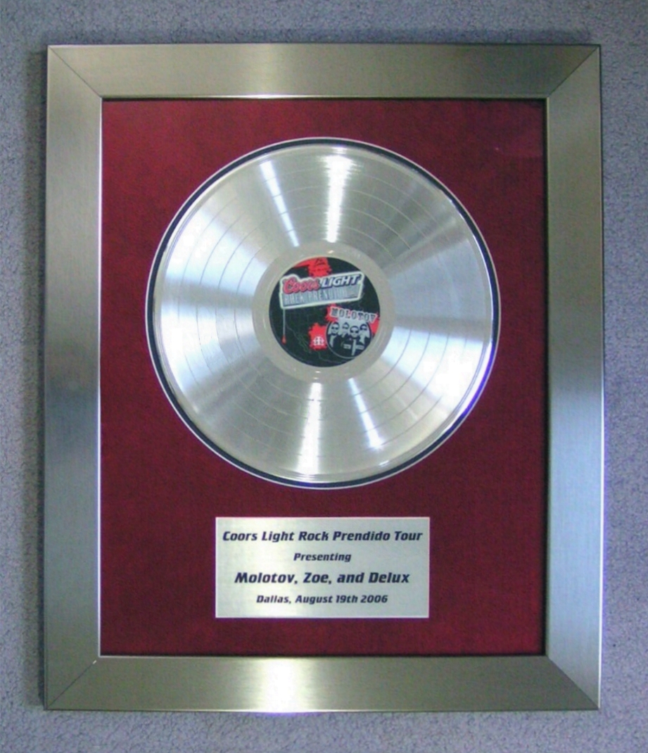 Gold Records Custom Made Manufacturer of Commemorative Awards